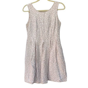 Mystic Linen Blend Floral Jacquard Dress Women's Medium